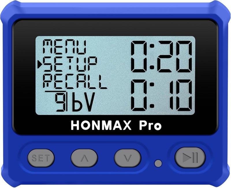Honmax 8100 Professional Interval Timer and Stopwatch, Backlight, USB-C Charged, Clock (Blue) - Image 1